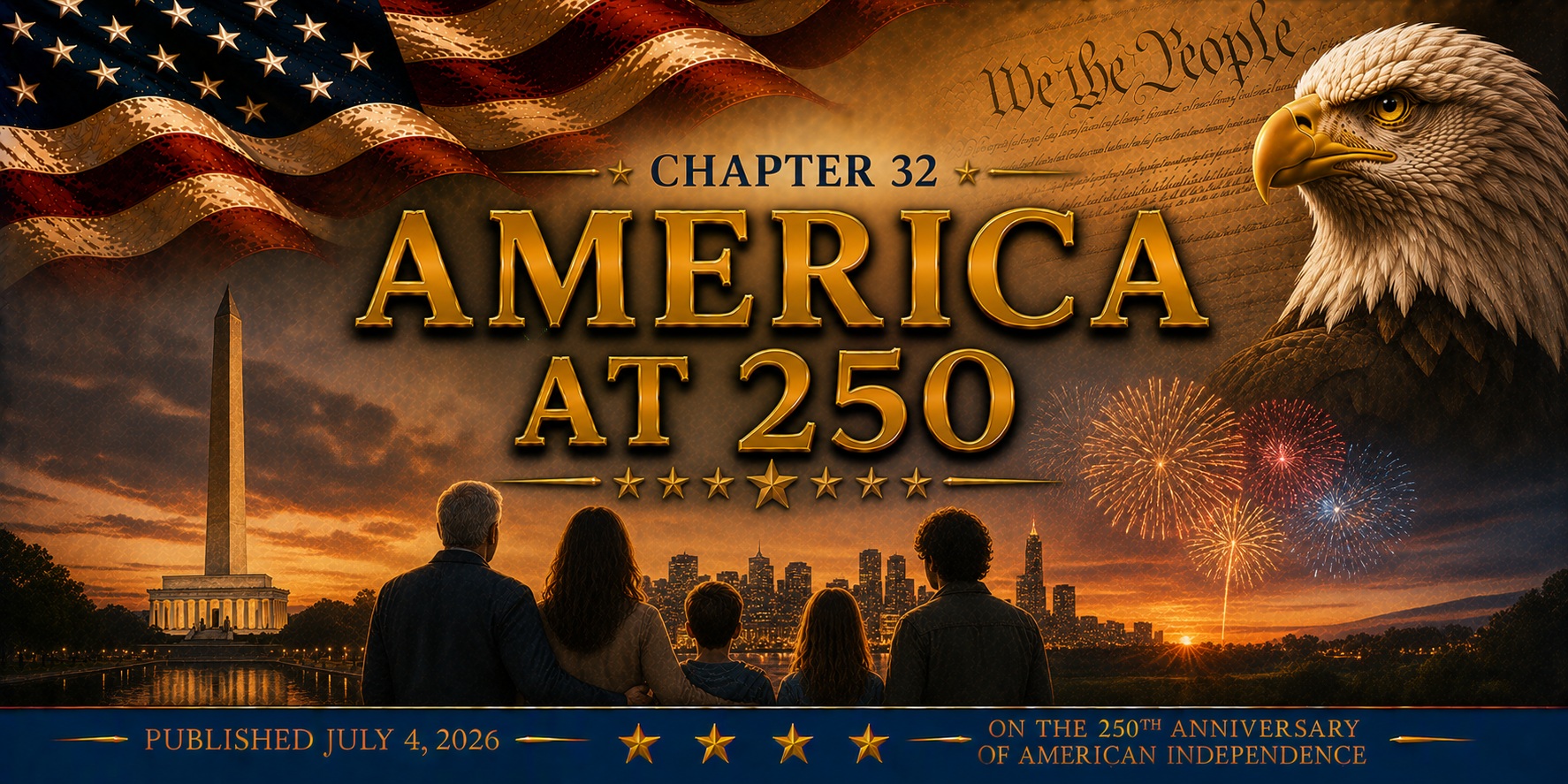 America at 250 - July 4th, 1776 to July 4th, 2026 - Happy Birthday America!